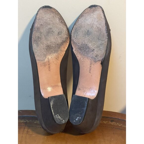 Salvatore Ferragamo Boutique Brown Leather Pumps Shoes Sz 10B (F85) - Picture 10 of 11